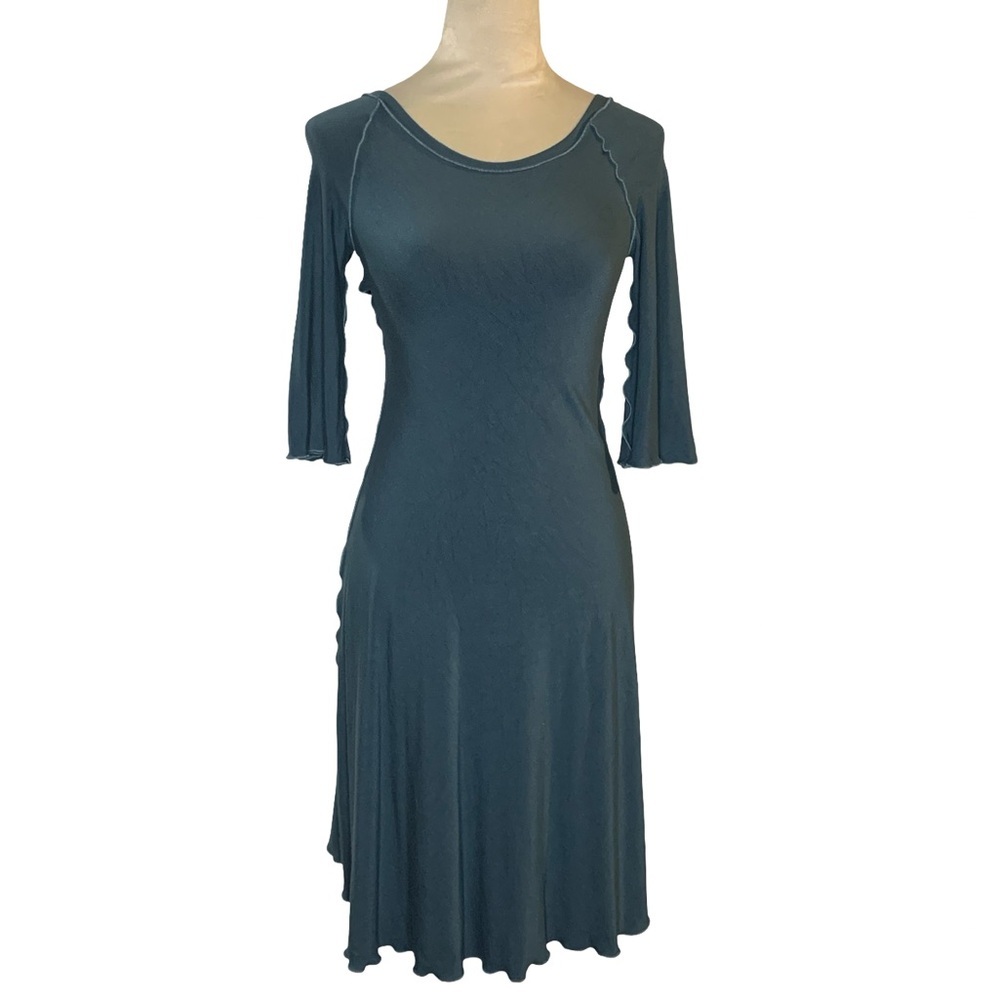 angelrox slate blue bamboo blend dress